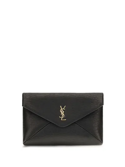 Saint Laurent Busta Pouch Wallet In Black