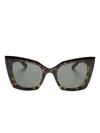 Saint Laurent Butterfly-frame Sunglasses In Brown