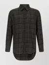 Saint Laurent Button-down Shirt With Curved Hem And Pocket In Multi