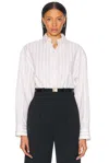 Saint Laurent Long-sleeved Shirt In White