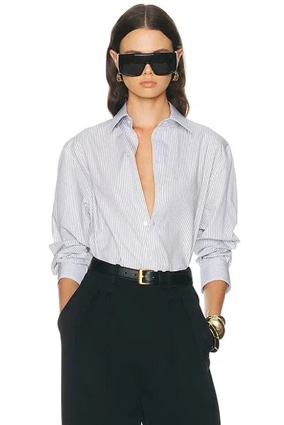 Saint Laurent Button Up Top In Gray