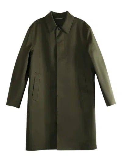 SAINT LAURENT BUTTONED FLAP-POCKET COAT