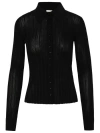 Saint Laurent Luxe Italian Wool Buttoned Long-sleeved Shirt