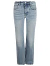 Saint Laurent Buttoned Jeans In Denim