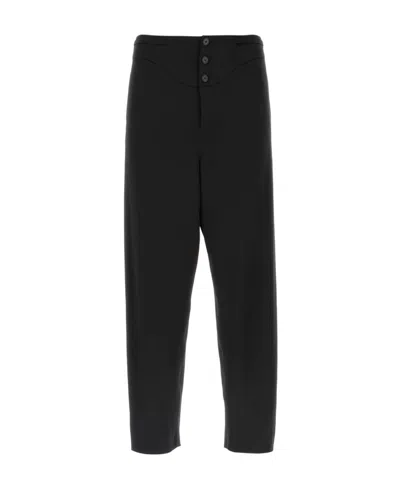 SAINT LAURENT SAINT LAURENT BUTTON DETAILED STRAIGHT LEG PANTS
