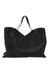 Saint Laurent Maxi Y Tote Bag Black Pebbled Leather In Black