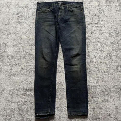 Pre-owned Saint Laurent By Hedi Slimane D01 Skinny Jeans Blue