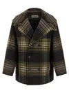 Saint Laurent Caban Coat Coats And Trench Coats Multicolor In Brown