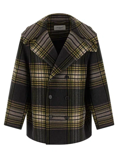 SAINT LAURENT CABAN COAT COATS AND TRENCH COATS MULTICOLOR