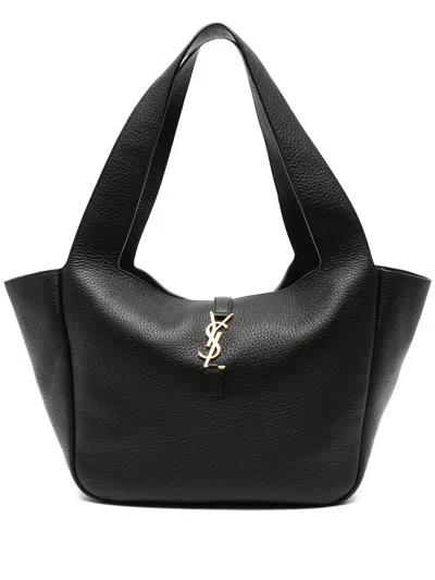 Saint Laurent Cabas Medium Shoulder Bag In Black