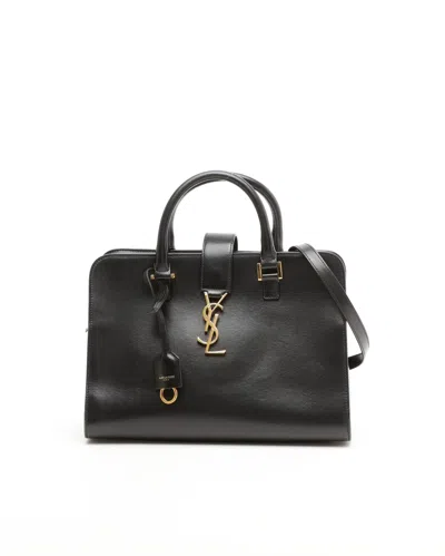 Saint Laurent Cabas Small 2-way Handbag In Black