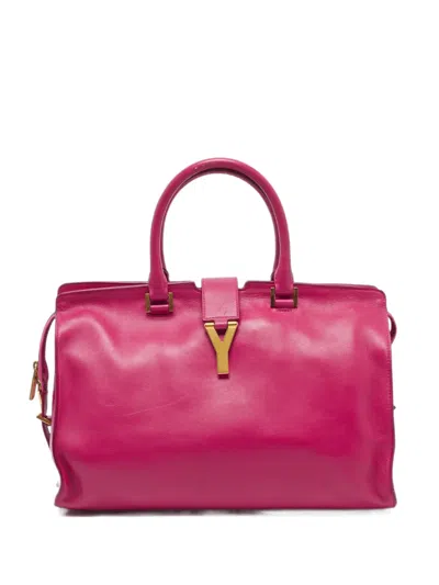 Pre-owned Saint Laurent Cabas Y-ligne Tote Bag In Pink