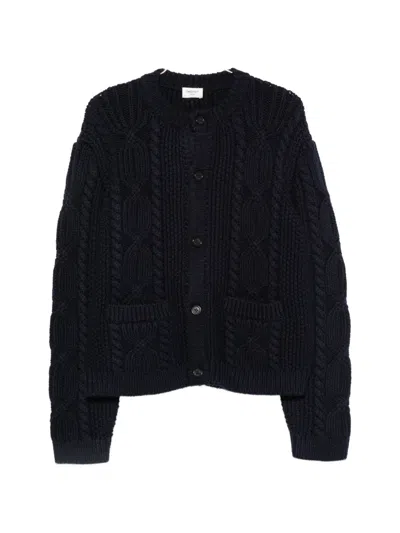 Saint Laurent Cable-knit Button-fastening Cardigan In Multi