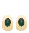 Saint Laurent Cabochon Clip-on Stud Earrings In Metallic