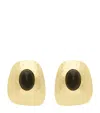 Saint Laurent Cabochon Clip-on Earrings In Metallic