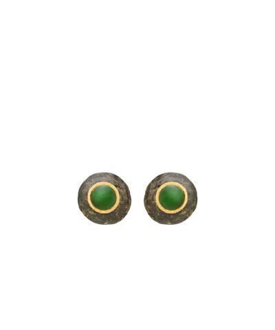 Saint Laurent Cabochon Earrings In Ceramic In Multi