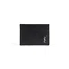 Saint Laurent Calf Leather Card Holder In Black
