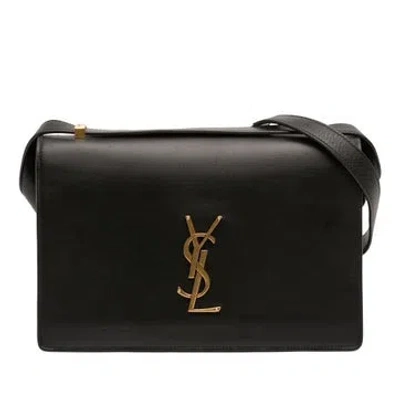 Pre-owned Saint Laurent Calf Leather Small Calfskin Dylan Crossbody In Black