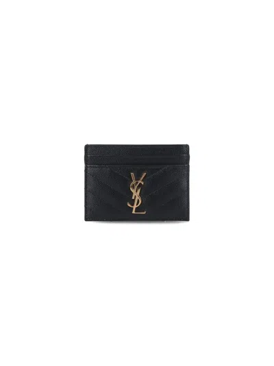 Saint Laurent Calf Leather Wallet In Pattern