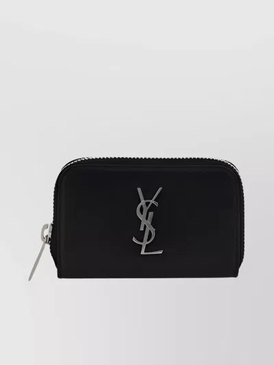 Saint Laurent Calfskin Coin Purse For Women In Black