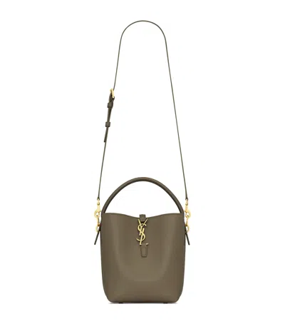 Saint Laurent Calfskin Le 37 Bucket Bag In Green
