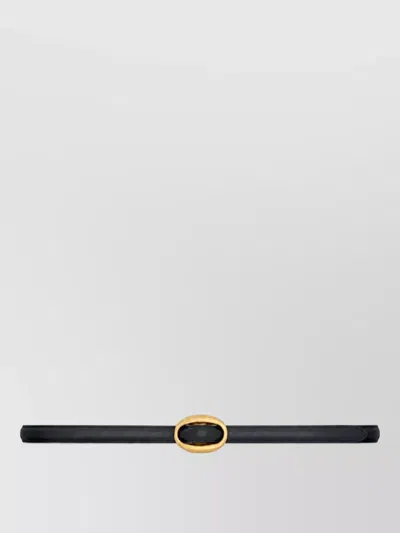 Saint Laurent Calfskin Leather Belt In Black