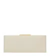 Saint Laurent Calfskin Midnight Clutch Bag In White