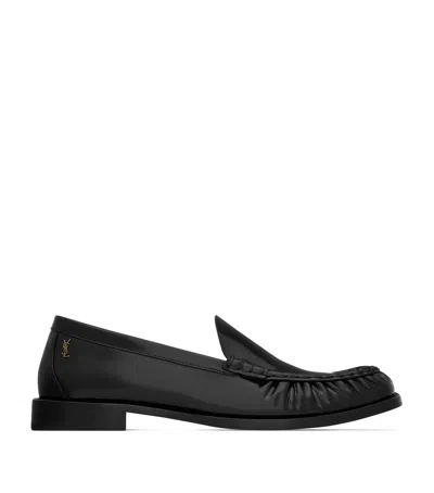 Saint Laurent Calfskin Theobald Loafers In Black