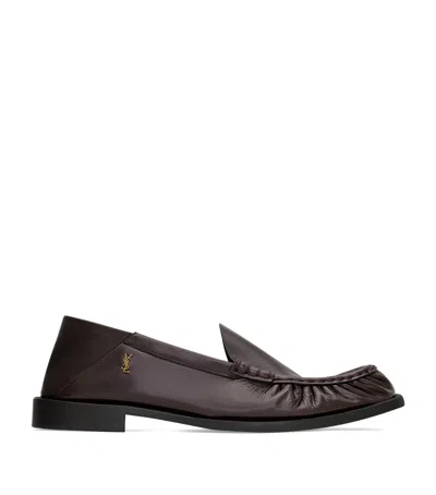 Saint Laurent Calfskin Theobald Loafers In Brown