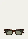 Saint Laurent Calista Acetate Cat-eye Sunglasses In Shiny Medium Hava