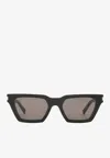 Saint Laurent Calista Square Sunglasses In Gray