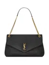 Saint Laurent Women Calypso Large Leather Shoulder Bag