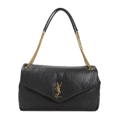 Saint Laurent Calypso Black Leather Shoulder Bag