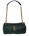 Saint Laurent Calypso Jacquard Shoulder Bag In Green