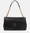 Saint Laurent Calypso Large Leather Shoulder Bag In Black