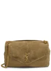 Saint Laurent Calypso Large Padded Suede Shoulder Bag In Brown