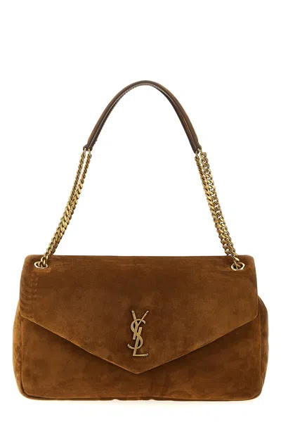 Saint Laurent 'calypso' Large Shoulder Bag In Brown