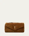 Saint Laurent Calypso Large Ysl Chain Shoulder Bag In Suede