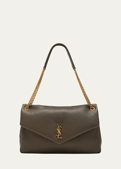 SAINT LAURENT CALYPSO LARGE YSL SHOULDER BAG IN LEATHER