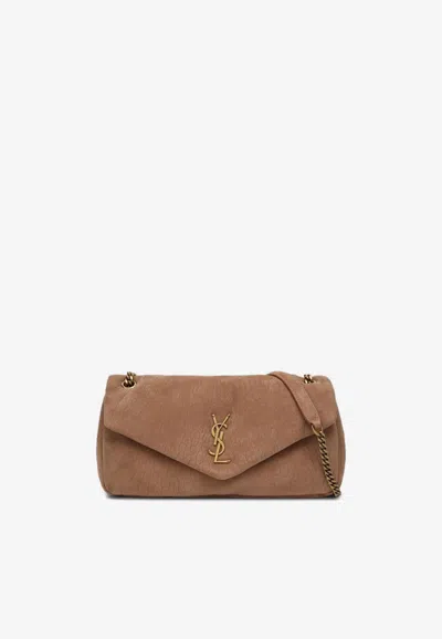 Saint Laurent Calypso Leather Crossbody Bag In Brown