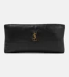 Saint Laurent Calypso Leather Pouch In Black