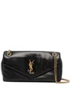 Saint Laurent Calypso Logo-plaque Shoulder Bag In Black