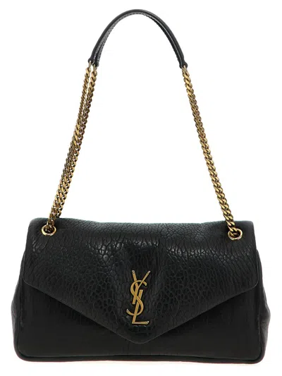 Saint Laurent 'calypso' Medium Shoulder Bag In Black