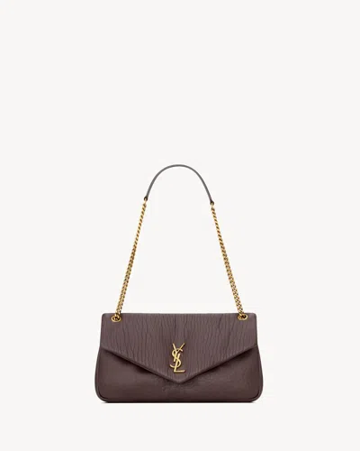 Saint Laurent Calypso Medium Shoulder Bag In Brown