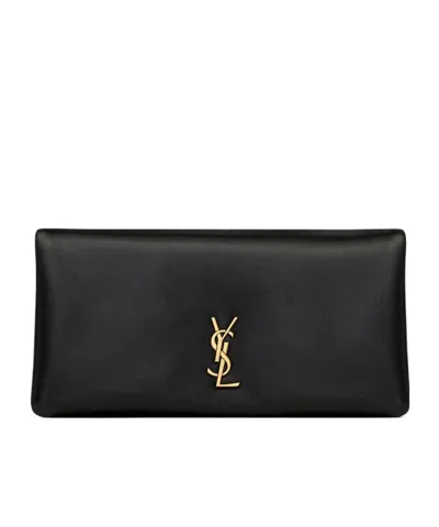 Saint Laurent Calypso Mini Bag In Nude