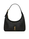 Saint Laurent Calypso Mini Hobo Bag In Plongé Lambskin In Black