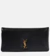 Saint Laurent Calypso Mini Leather Shoulder Bag In Black