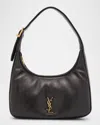 Saint Laurent Calypso Mini Ysl Shoulder Bag In Plunged Lambskin In Noir