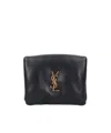 Saint Laurent Calypso Padded Bi-fold Wallet In Black