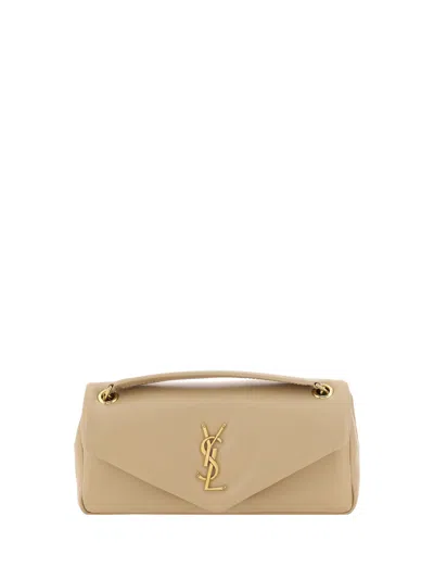 Saint Laurent Calypso Shoulder Bag In Dk Toffee